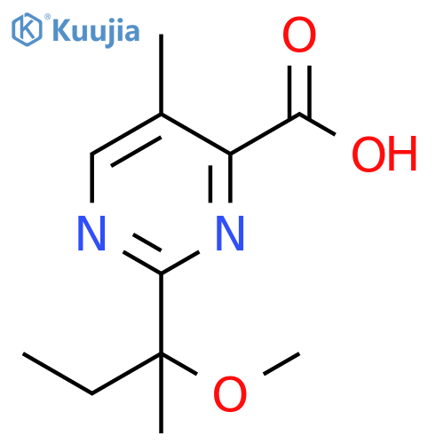 4-Pyrimidinecarboxylic acid, 2-(1-methoxy-1-methylpropyl)-5-methyl- structure