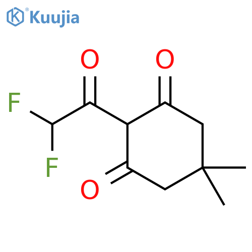 2-(2,2-Difluoroacetyl)-5,5-dimethylcyclohexane-1,3-dione structure