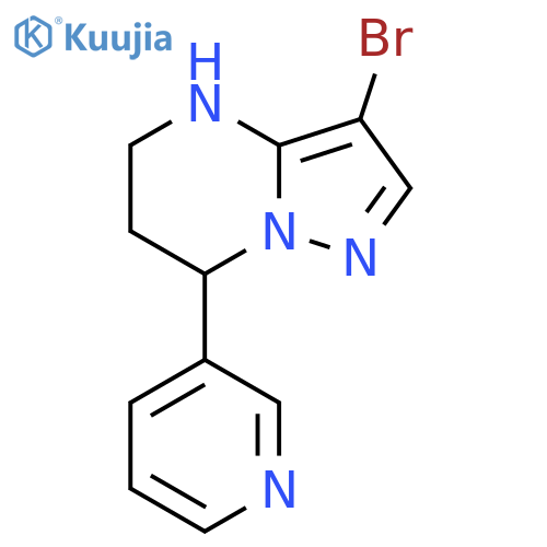 3-{3-bromo-4H,5H,6H,7H-pyrazolo1,5-apyrimidin-7-yl}pyridine structure