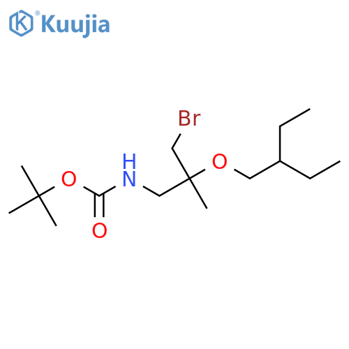 tert-butyl N-3-bromo-2-(2-ethylbutoxy)-2-methylpropylcarbamate structure