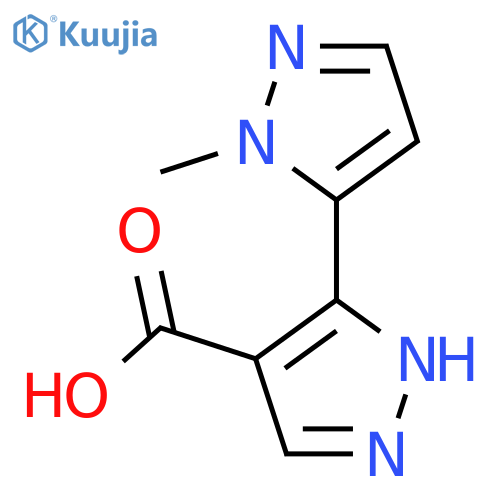 3-(1-Methyl-1H-pyrazol-5-yl)-1H-pyrazole-4-carboxylic acid structure