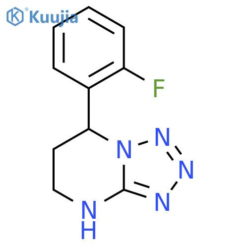7-(2-fluorophenyl)-4H,5H,6H,7H-1,2,3,4tetrazolo1,5-apyrimidine structure