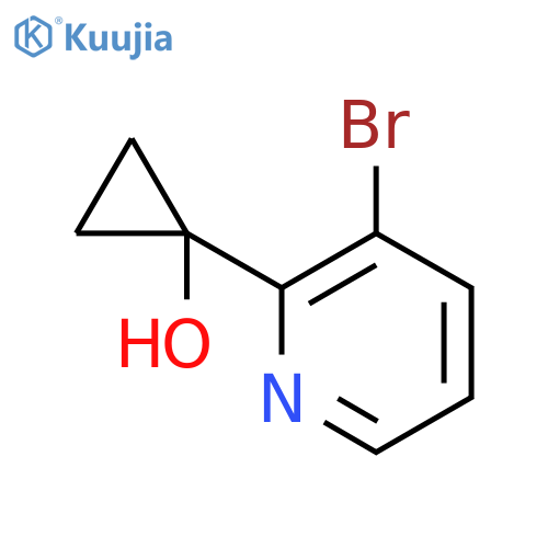 1-(3-bromopyridin-2-yl)cyclopropan-1-ol structure