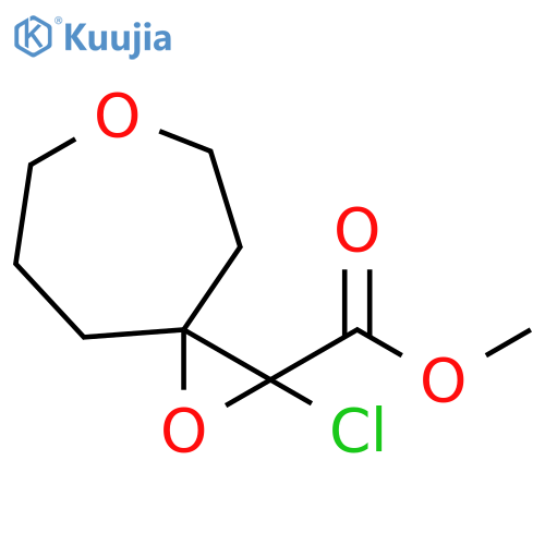 1,6-Dioxaspiro[2.6]nonane-2-carboxylic acid, 2-chloro-, methyl ester structure