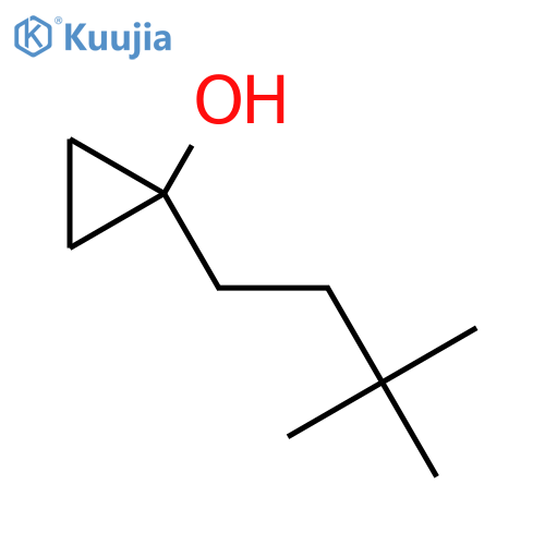 1-(3,3-dimethylbutyl)cyclopropan-1-ol structure