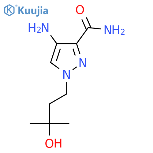 4-amino-1-(3-hydroxy-3-methylbutyl)-1H-pyrazole-3-carboxamide structure