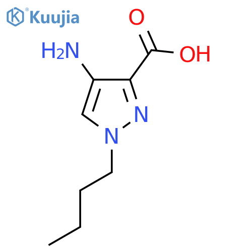 4-amino-1-butyl-1H-pyrazole-3-carboxylic acid structure