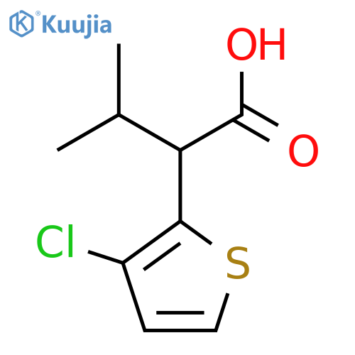 2-(3-chlorothiophen-2-yl)-3-methylbutanoic acid structure