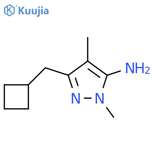 3-(cyclobutylmethyl)-1,4-dimethyl-1H-pyrazol-5-amine structure