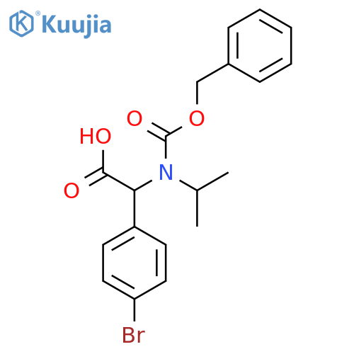 2-{(benzyloxy)carbonyl(propan-2-yl)amino}-2-(4-bromophenyl)acetic acid structure