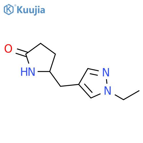 5-(1-ethyl-1H-pyrazol-4-yl)methylpyrrolidin-2-one structure