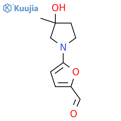 5-(3-Hydroxy-3-methylpyrrolidin-1-yl)furan-2-carbaldehyde structure