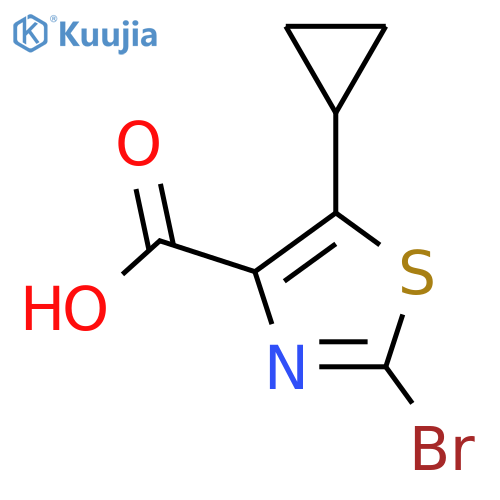 2-Bromo-5-cyclopropyl-1,3-thiazole-4-carboxylic acid structure