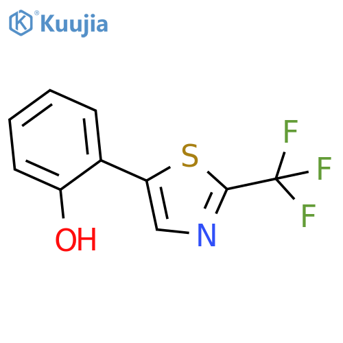 2-2-(trifluoromethyl)-1,3-thiazol-5-ylphenol structure