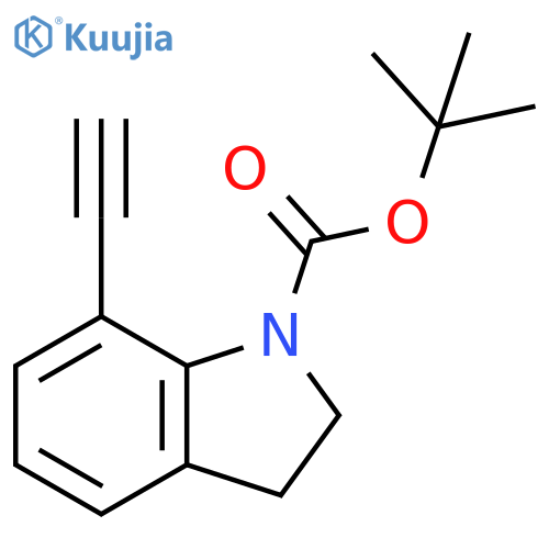tert-butyl 7-ethynyl-2,3-dihydro-1H-indole-1-carboxylate structure
