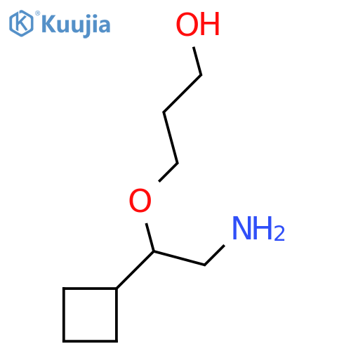 3-(2-amino-1-cyclobutylethoxy)propan-1-ol structure
