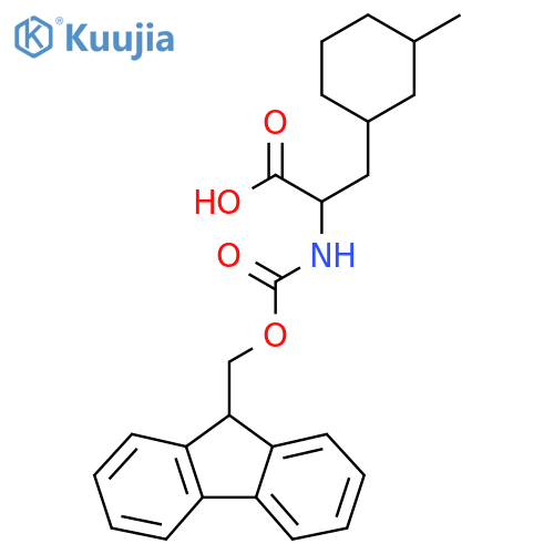 2-({(9H-fluoren-9-yl)methoxycarbonyl}amino)-3-(3-methylcyclohexyl)propanoic acid structure