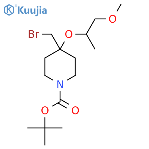 tert-butyl 4-(bromomethyl)-4-(1-methoxypropan-2-yl)oxypiperidine-1-carboxylate structure