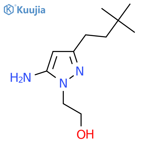 2-5-amino-3-(3,3-dimethylbutyl)-1H-pyrazol-1-ylethan-1-ol structure