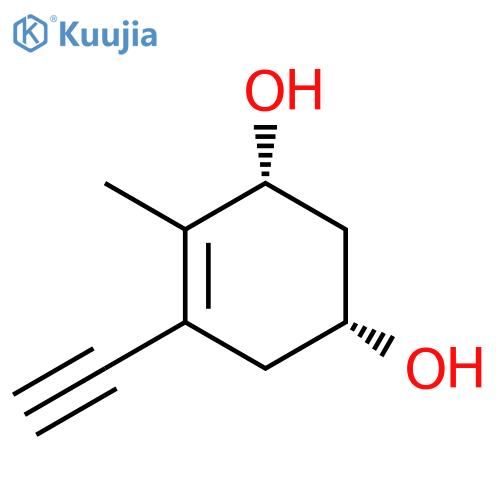 4-Cyclohexene-1,3-diol, 5-ethynyl-4-methyl-, (1R,3R)- structure
