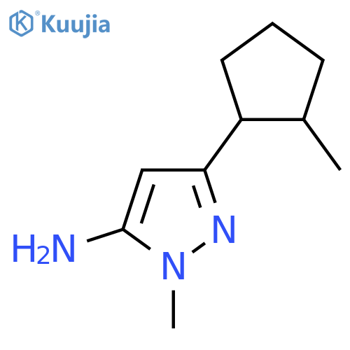 1-methyl-3-(2-methylcyclopentyl)-1H-pyrazol-5-amine structure