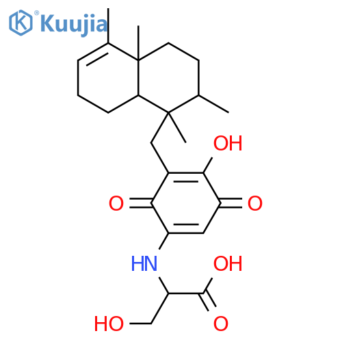 L-Serine,N-[4-hydroxy-5-[[(1R,2S,4aS,8aS)-1,2,3,4,4a,7,8,8a-octahydro-1,2,4a,5-tetramethyl-1-naphthalenyl]methyl]-3,6-dioxo-1,4-cyclohexadien-1-yl]- structure