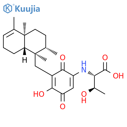 L-Threonine, N-[4-hydroxy-5-[[(1R,2S,4aS,8aS)-1,2,3,4,4a,7,8,8a-octahydro-1,2,4a,5-tetramethyl-1-naphthalenyl]methyl]-3,6-dioxo-1,4-cyclohexadien-1-yl]- (9CI) structure