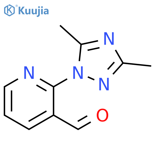 2-(dimethyl-1H-1,2,4-triazol-1-yl)pyridine-3-carbaldehyde structure