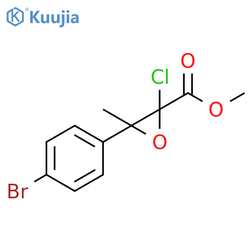 2-Oxiranecarboxylic acid, 3-(4-bromophenyl)-2-chloro-3-methyl-, methyl ester structure
