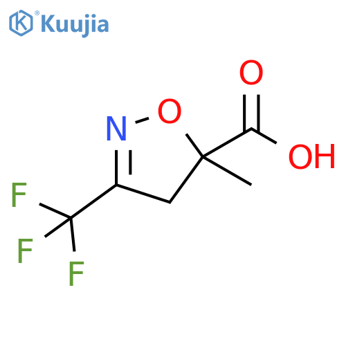 5-methyl-3-(trifluoromethyl)-4,5-dihydro-1,2-oxazole-5-carboxylic acid structure