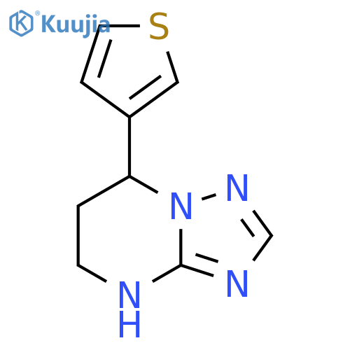 7-(thiophen-3-yl)-4H,5H,6H,7H-1,2,4triazolo1,5-apyrimidine structure