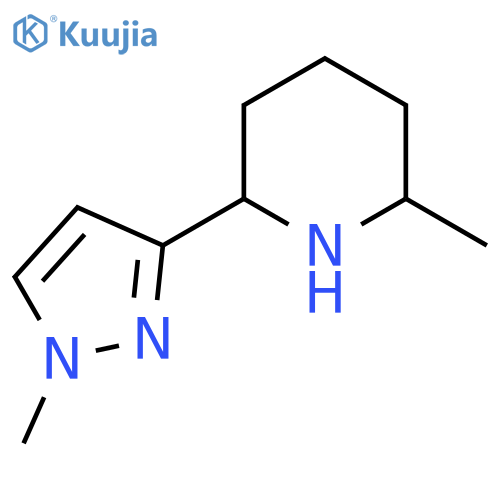2-Methyl-6-(1-methyl-1H-pyrazol-3-yl)piperidine structure