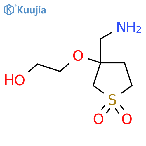 3-(aminomethyl)-3-(2-hydroxyethoxy)-1lambda6-thiolane-1,1-dione structure