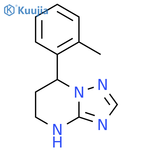 7-(2-methylphenyl)-4H,5H,6H,7H-1,2,4triazolo1,5-apyrimidine structure