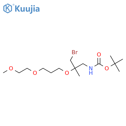 tert-butyl N-{3-bromo-2-3-(2-methoxyethoxy)propoxy-2-methylpropyl}carbamate structure