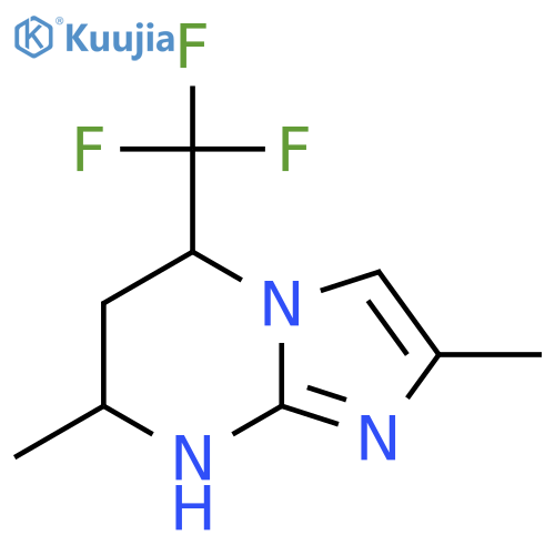 2,7-dimethyl-5-(trifluoromethyl)-5H,6H,7H,8H-imidazo1,2-apyrimidine structure
