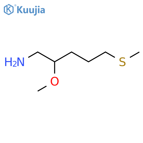 2-Methoxy-5-(methylsulfanyl)pentan-1-amine structure