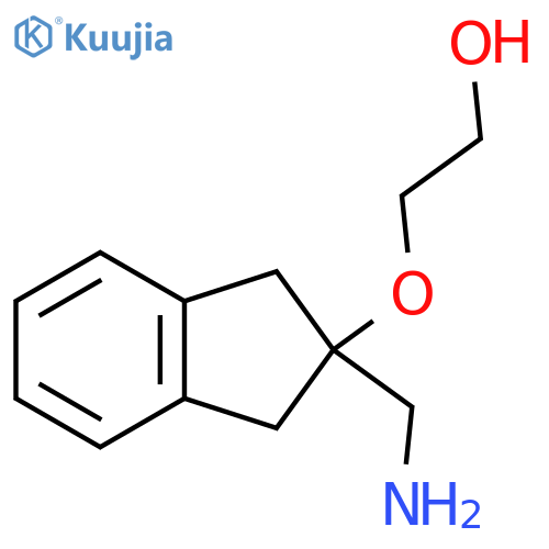 2-{2-(aminomethyl)-2,3-dihydro-1H-inden-2-yloxy}ethan-1-ol structure