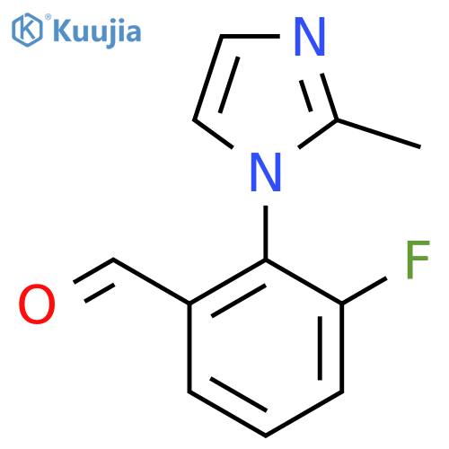 3-Fluoro-2-(2-methyl-1H-imidazol-1-yl)benzaldehyde structure