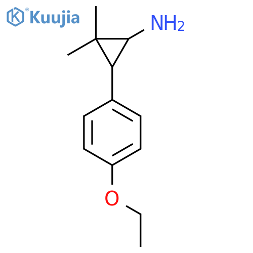 3-(4-ethoxyphenyl)-2,2-dimethylcyclopropan-1-amine structure
