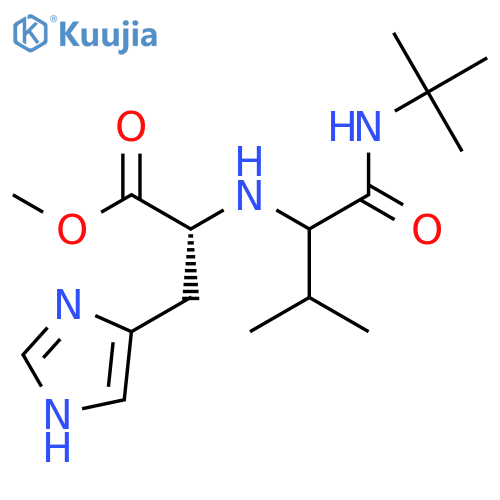 L-Histidine, N-[1-[[(1,1-dimethylethyl)amino]carbonyl]-2-methylpropyl]-, methyl ester, (R)- (9CI) structure