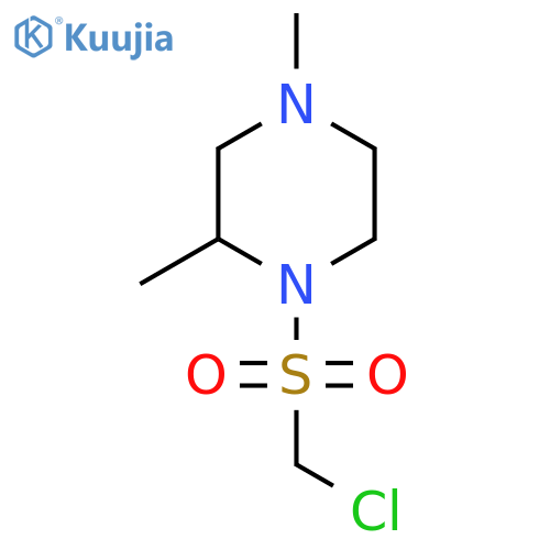 1-Chloromethanesulfonyl-2,4-dimethylpiperazine structure