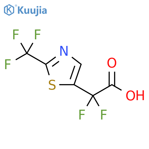 2,2-difluoro-2-2-(trifluoromethyl)-1,3-thiazol-5-ylacetic acid structure