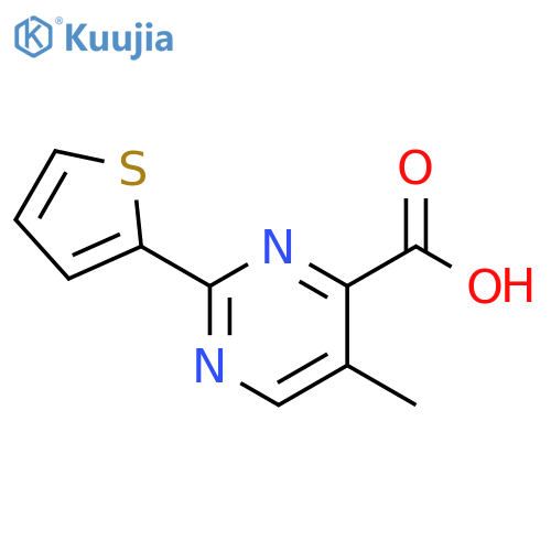 4-Pyrimidinecarboxylic acid, 5-methyl-2-(2-thienyl)- structure