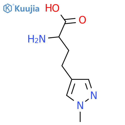 2-amino-4-(1-methyl-1H-pyrazol-4-yl)butanoic acid structure