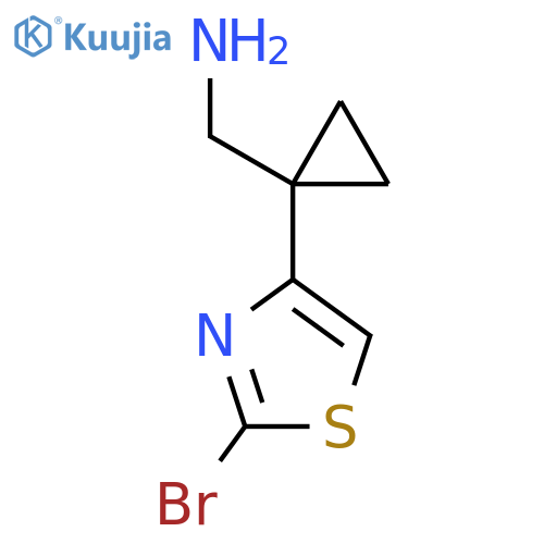 1-(2-bromo-1,3-thiazol-4-yl)cyclopropylmethanamine structure