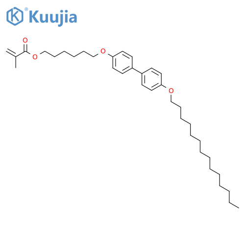 2-Propenoic acid, 2-methyl-, 6-[[4'-(tetradecyloxy)[1,1'-biphenyl]-4-yl]oxy]hexyl ester structure