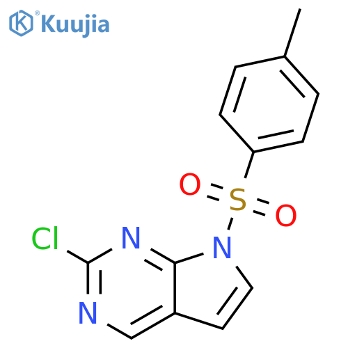 7H-Pyrrolo[2,3-d]pyrimidine, 2-chloro-7-[(4-methylphenyl)sulfonyl]- structure