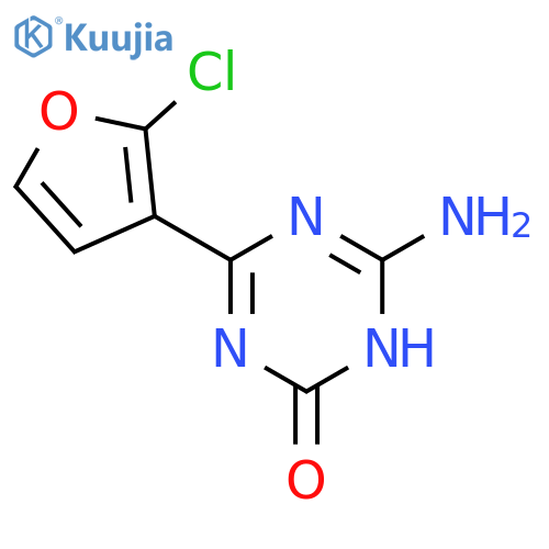 1,3,5-Triazin-2(1H)-one, 6-amino-4-(2-chloro-3-furanyl)- structure