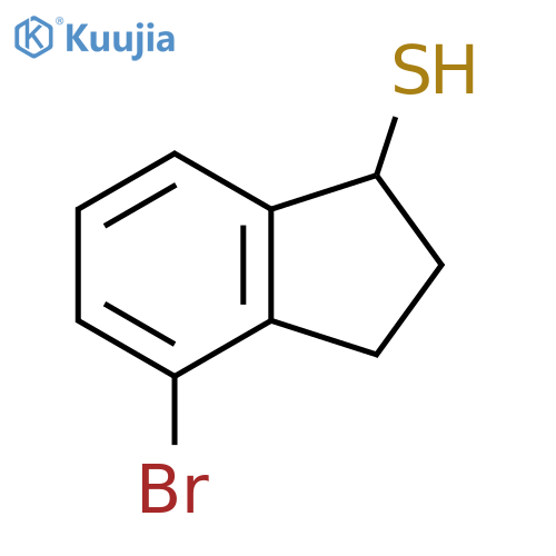 4-Bromo-2,3-dihydro-1H-indene-1-thiol structure